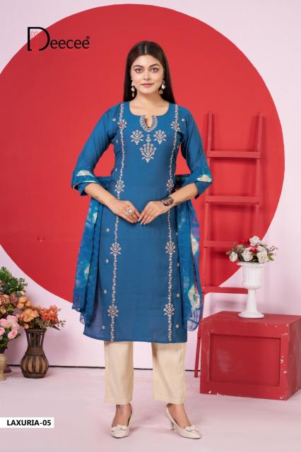 Deecee laxuria branded kurtis wholesaler w rangriti shree biba zara etc